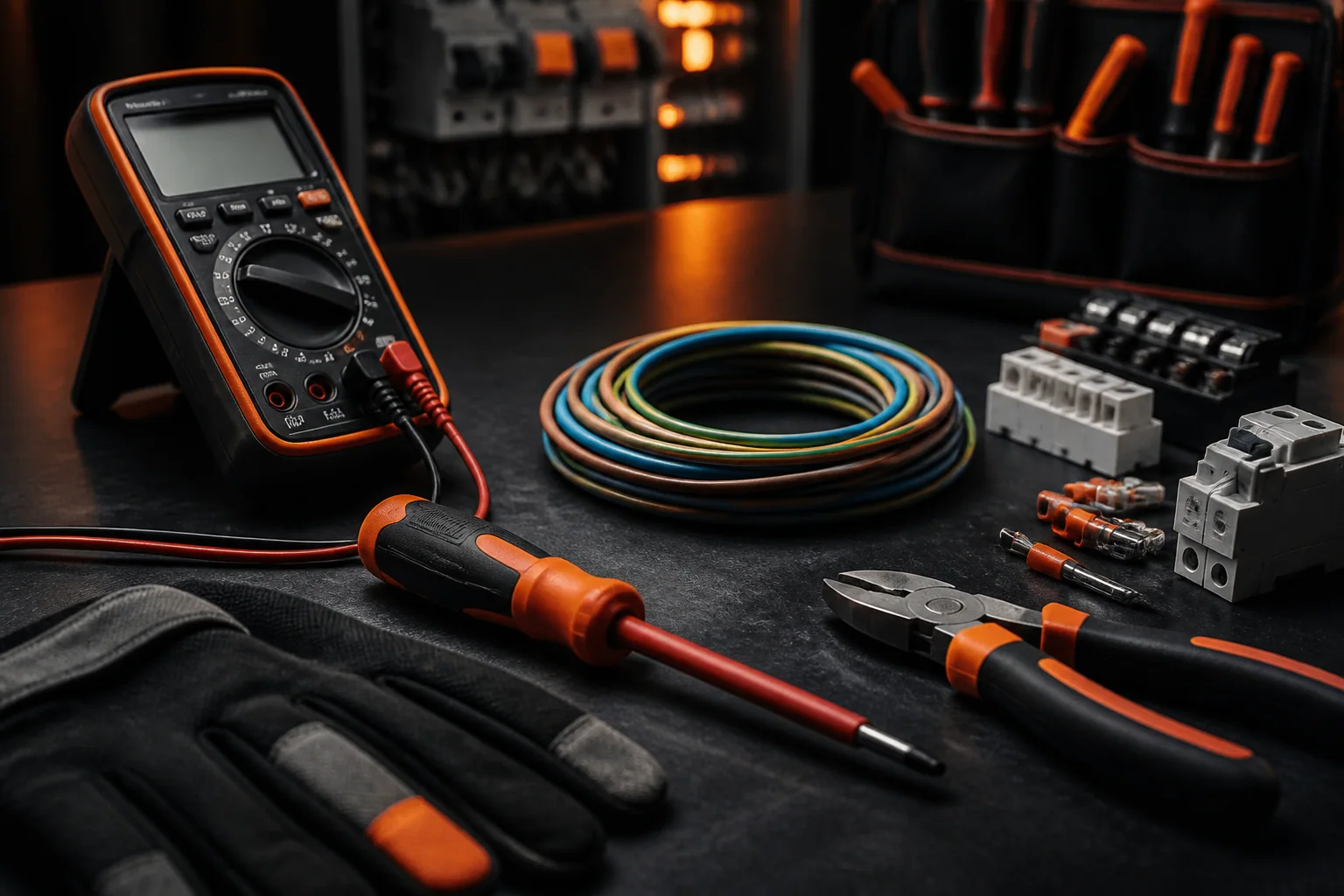 Outils professionnels utilisés pour les installations électriques Nova Light